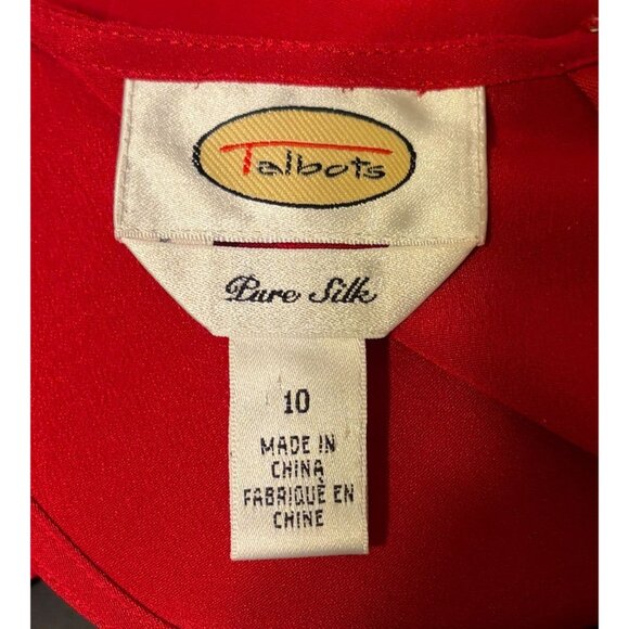 VTG Talbots Silk Maxi Dress 10 Classic Cocktail Holiday Minimalist 100% Silk - Picture 6 of 9